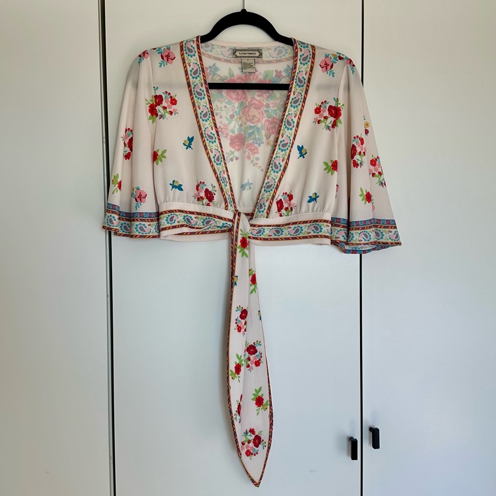 Spell & The Gypsy Collective Floral Tie-Front Top